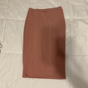 Blush pencil skirt